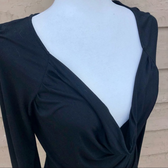 NWT! INC deep V black top! - Picture 2 of 6